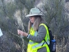 Patty Estes gives a buffelgrass identification lesson.